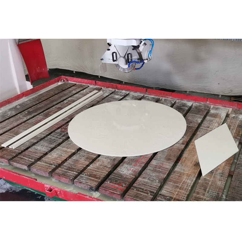 Máquina de corte de piedra de puente HLSQ-450 de alta calidad Máquina de corte de sierra de losa de piedra para gabinete de cocina Encimera de trabajo Superficie sólida Mármol artificial blanco