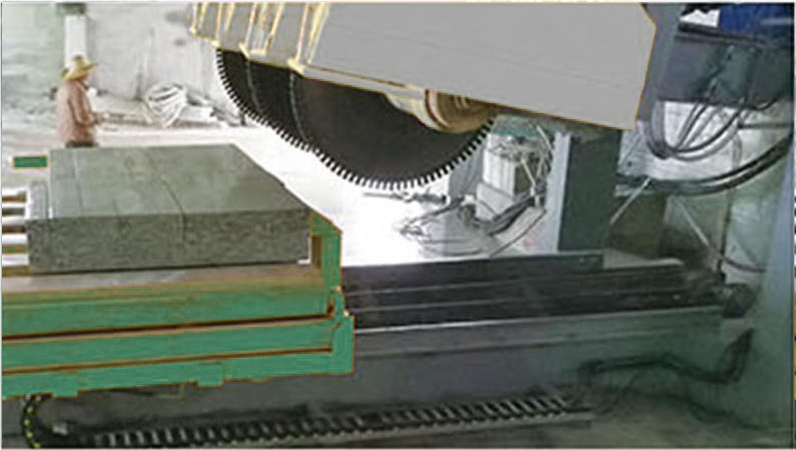 Hualong Stone Machinery Máquina cortadora de bordillo de 3 discos para bordillo de ganita HLSQ3-2600